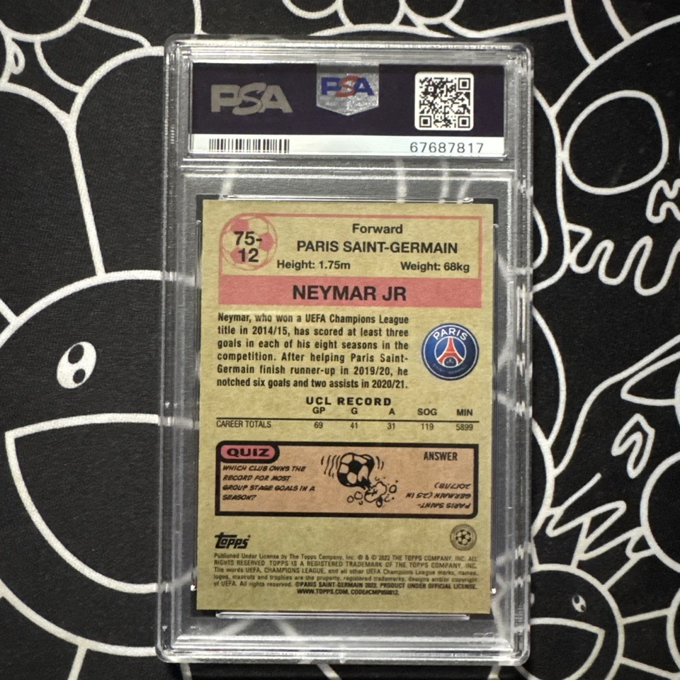2021-22 Topps UCL 1975-76 Futbolistas Neymar Jr PSA 9 PSG! ⚽️ Foto 2 de 2