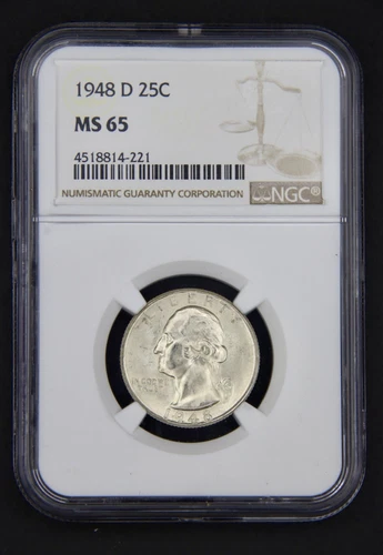 1948 D Washington Silver Quarter MS 65 NGC *SHIPS FREE*