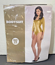 New Women  s S/M Gold Metallic Bodysuit Halloween Costume Novelty Cosplay Amscan