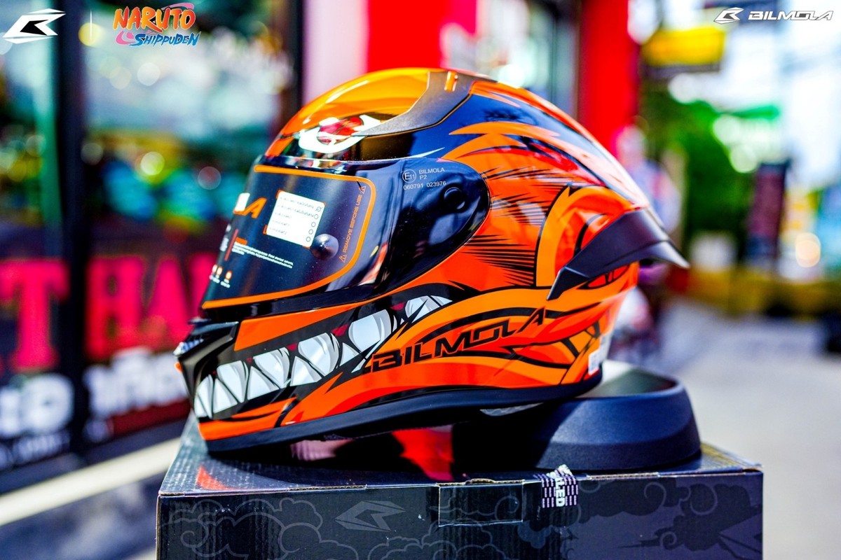 Motorcycle Helmet Bilmola x Naruto Limited Edition Collection Kurama Full  Face