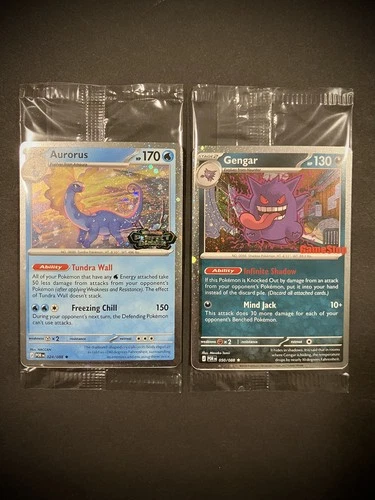 Sealed Perfect Order Stamped Promos - Gengar, Aurorus (WITH SWIRLS)