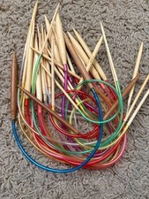 lots of circular knitting needles assorted sizes