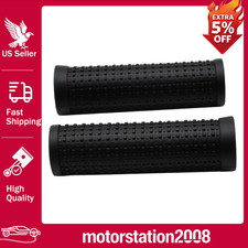 2PCS Black Texture Pattern Non-Slip Rubber Bike Handle Grips Fits Most Bikes