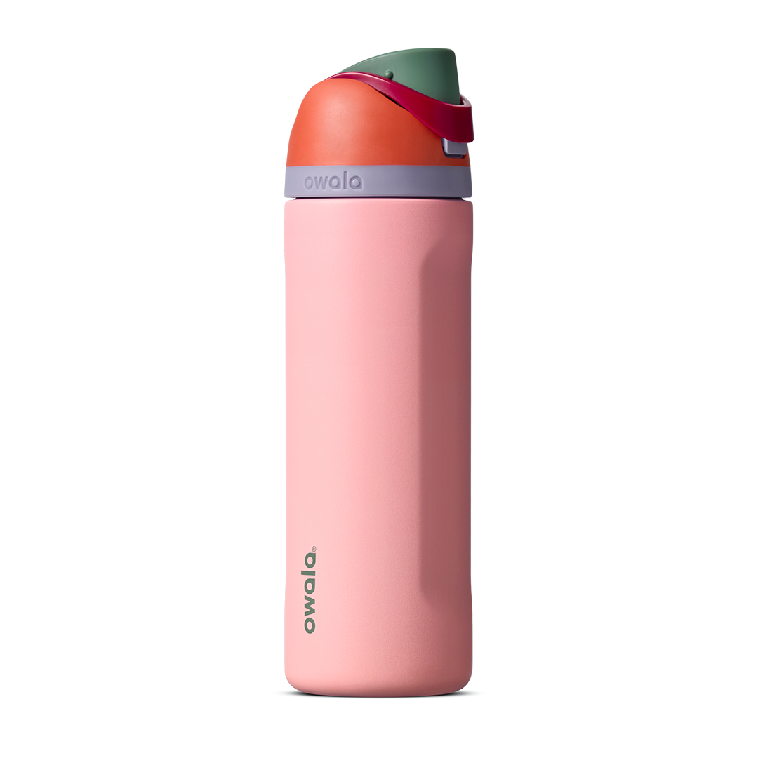 Owala FreeSip Stainless Steel Insulated Water Bottle, 24oz, Sugar High.