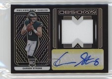 2022 Obsidian Rookie Jersey Electric Etch Yellow 14/25 Carson Strong Auto 03xg