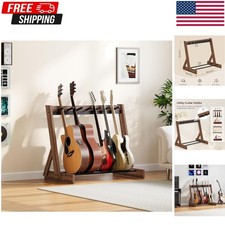 Guitar Stand, Hardwood Guitar Rack for Multiple Instruments, Multi-Guitar Sto...