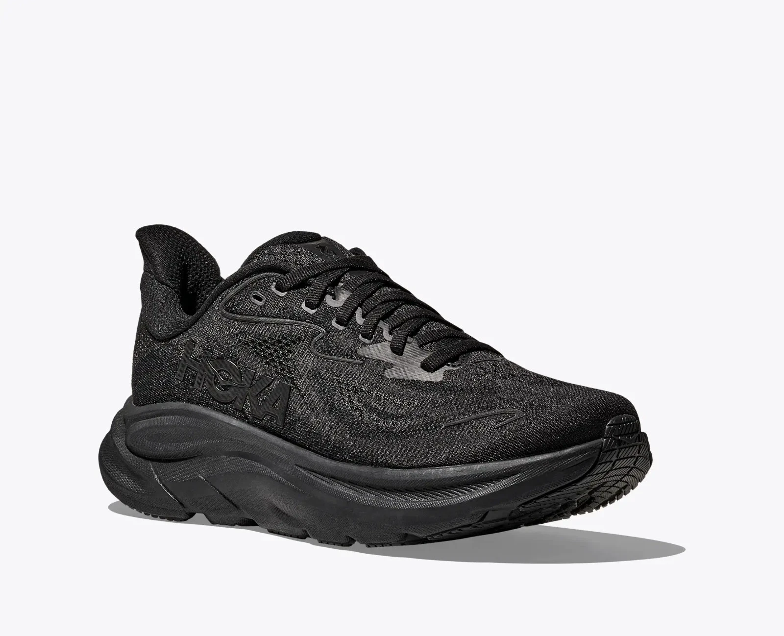 Hoka One One Clifton 10 1162032-BBLC Sneakers Men's EE-Wide Black Running Shoes