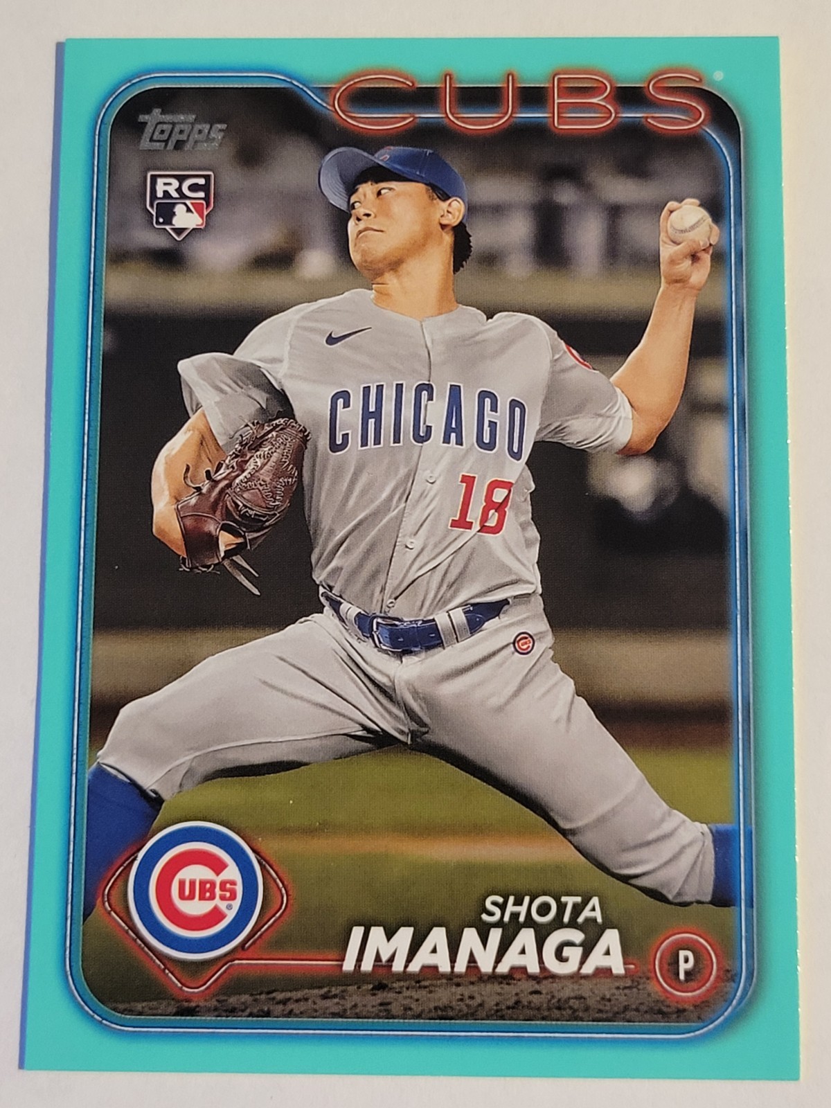 2024 Topps Series 2 Aqua Parallel Shota Imanaga #442 Cubs RC SP