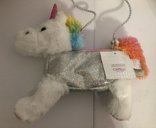 Girl  s Capelli New York Unicorn Plush Pets Whit Handbag Sparkle Purse NEW w/ Tag