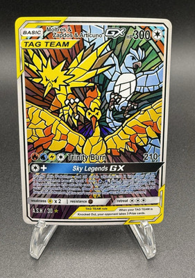 After Skool Hobby - Moltres Zapdos Articuno GX - Tag Team PARODY FAN ART Card