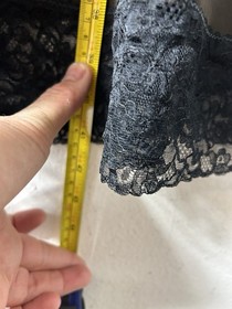 VTG Sarod RETRO Lingerie Chocolate Brown Black Elegant Lace Slip Dress XS USA