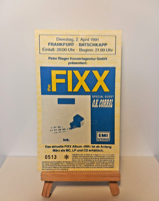 The FIXX Konzertticket 1991 Orginal Vintage Tourkarte  Sammlerstück