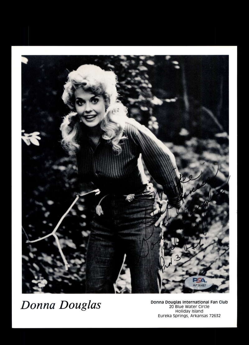 Donna Douglas PSA DNA Coa Signed 8x10 Photograph Autograph