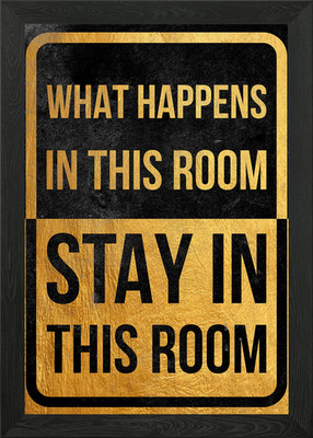 Stay in this room Gerahmtes Wandbild Poster Leinwanddruck Bild