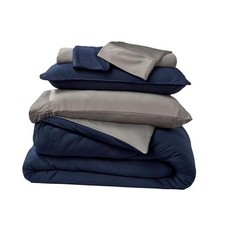 Original Performance Cooling Duvet Cover Set, Full/Queen Navy/Graphite