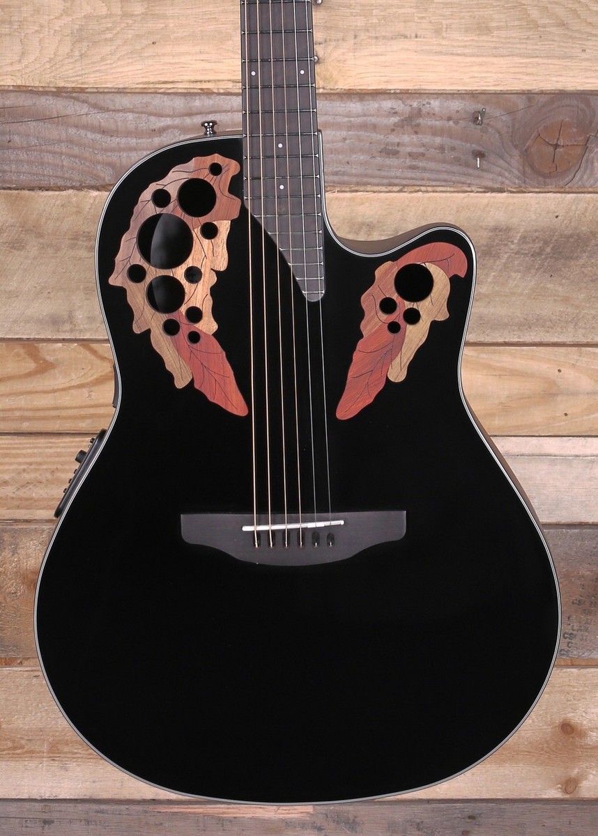 Ovation Celebrity Elite CE44-5-G Acoustic/Electric Guitar Black | eBay
