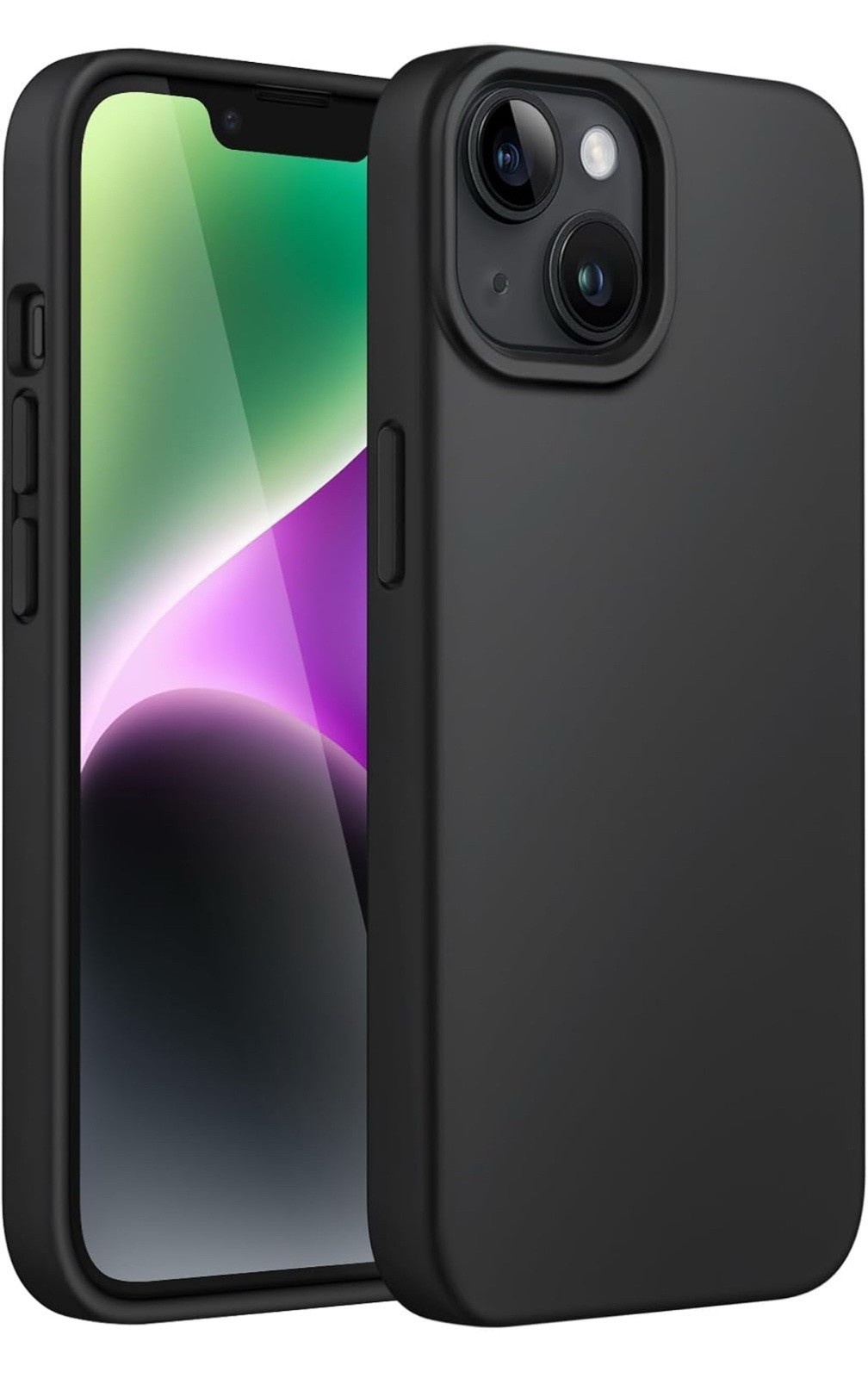JETech iPhone 14 Liquid Silicone Case Silky Soft Touch Shockproof Black