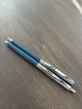 Vintage Paper Mate Double Heart Slim Profile Chrome Pen & Pencil Set USA