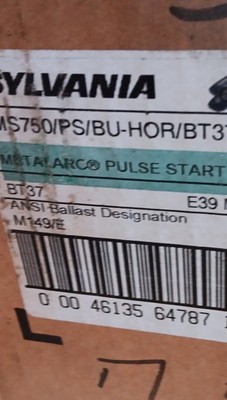 SYLVANIA MS750/PS/BU-HOR/BT37 Metal Halide Light Bulb E39 Base M149/E ANSI