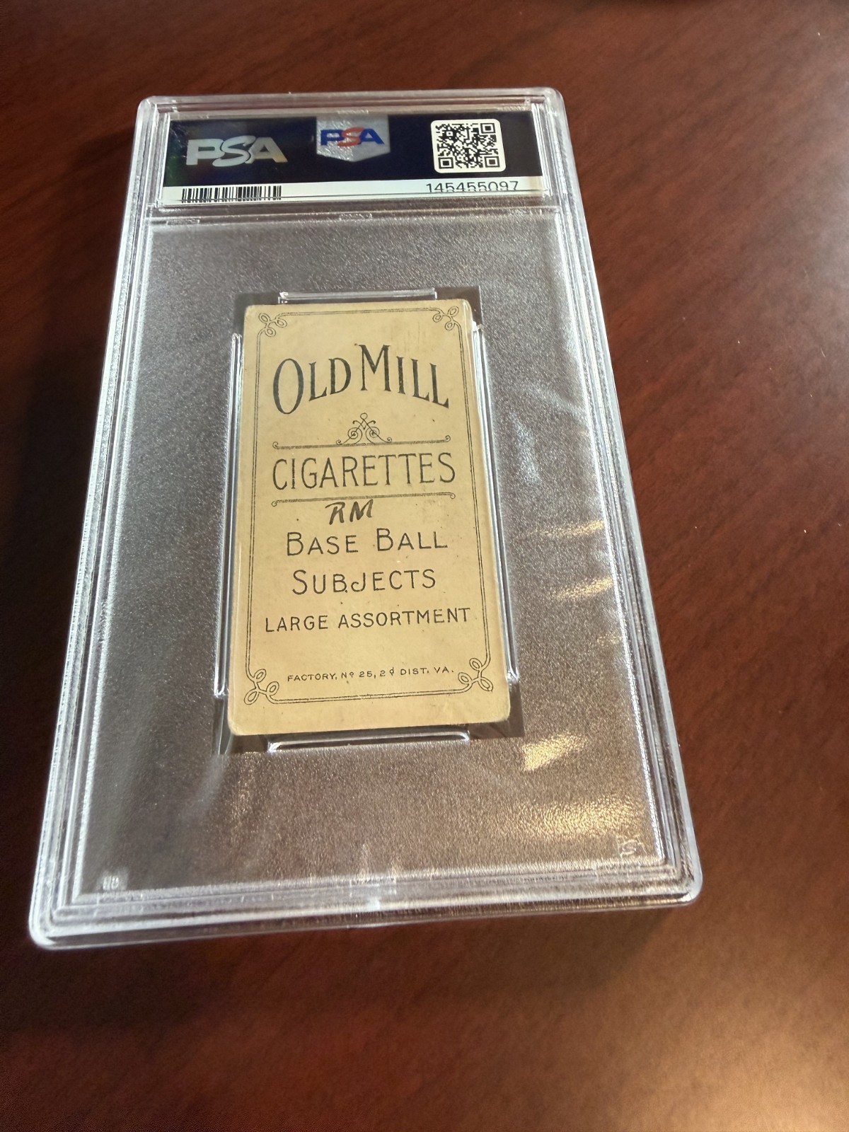 1909-11 T206 Old Mill Jack Knight With Bat Rookie Card. PSA 2(mk) view 2
