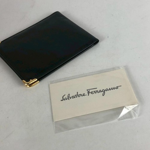 Salvatore Ferragamo Wallet Leather Unisex Made in Italy Bifold Black - Picture 8 of 10