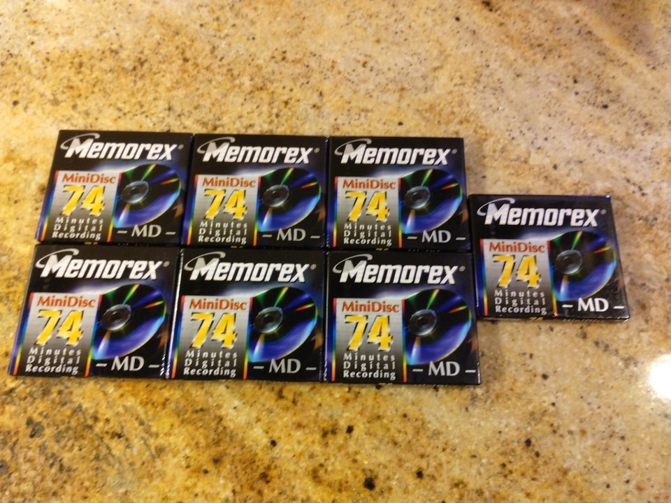Memorex MiniDisc 74 Min – Pack De 20 MD Avec étuis Et étiquettes, NOS