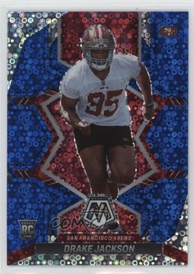 2022 Mosaic Rookies No Huddle Blue Prizm 26/75 Drake Jackson #394 Rookie RC 8mm