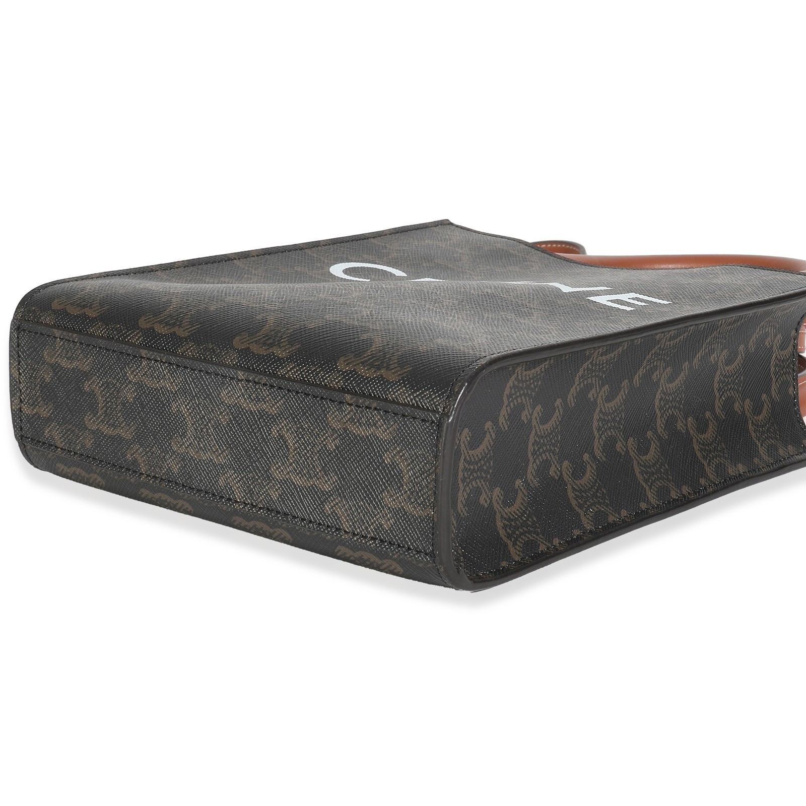 Celine Brown Triomphe Canvas  Mini Vertical Cabas — image 7
