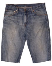 LEVI'S Mens 507 Denim Shorts W34 Large Blue Cotton AV06