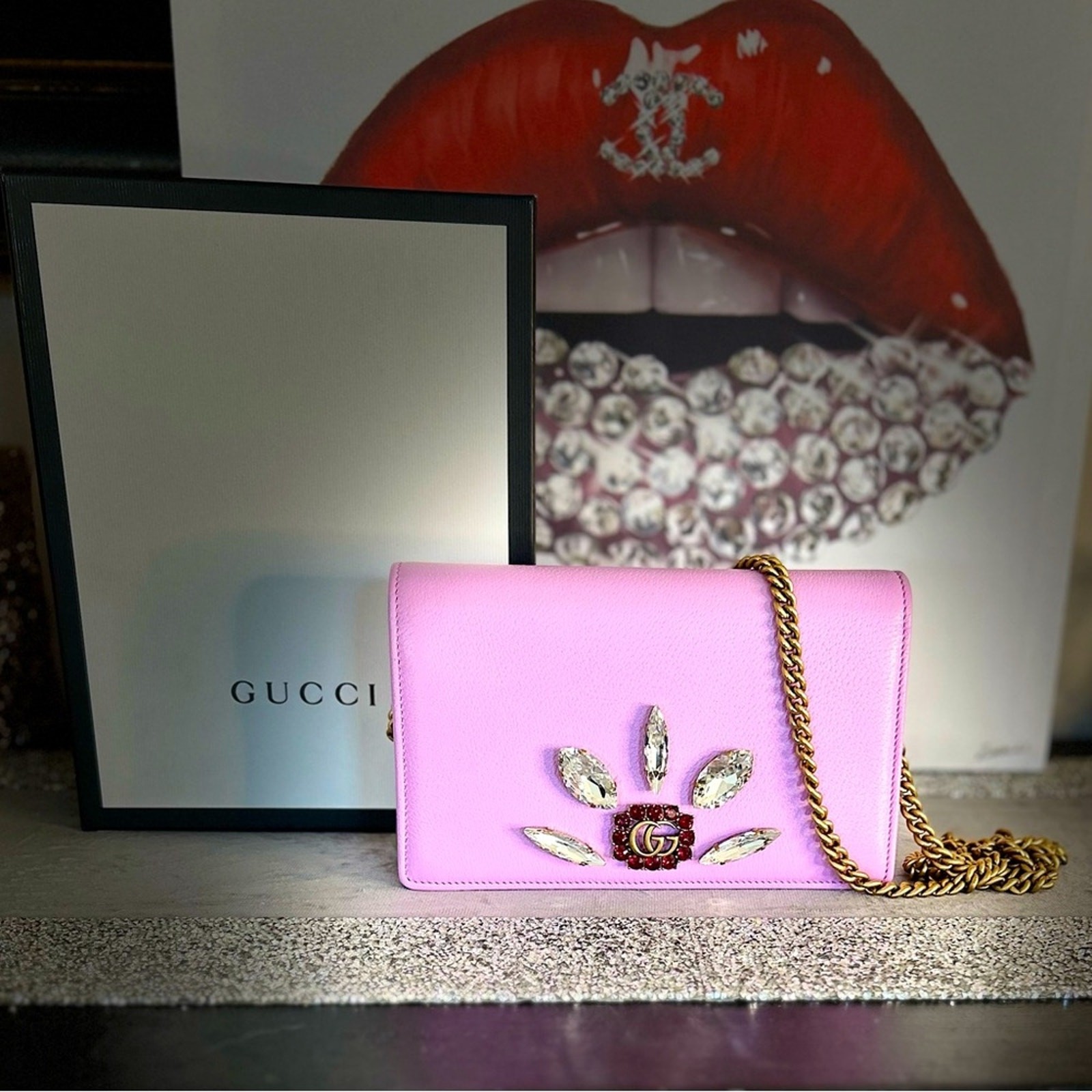 Gucci Crystal Embellished Crossbody Bag for Women-image