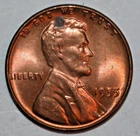 1955 P Doubled Die Obverse Lincoln Wheat Cent Penny Red Coin BU Error
