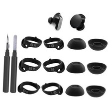 6 Pairs Replacement Ear Tips for Bose QuietComfort Earbuds, Silicon Black