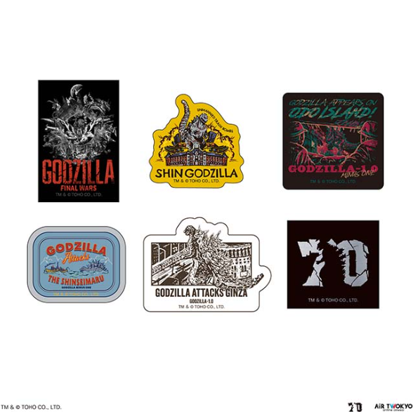 70th Anniversary Godzilla Sticker Collection - Final Wars, Shin Godzilla, Godzilla-1.0