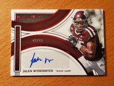 2022 Immaculate Auto Ruby  Jalen Wydermyer Texas A&M Rookie TE #'d 45/49