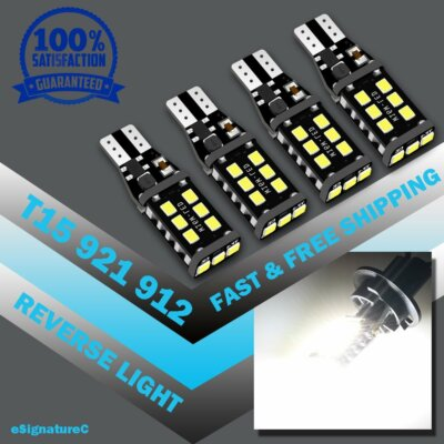 #ad 4 x Bright White Canbus LED Bulb For Car Backup Reverse Light 912 921 T15 W16W $8.99
