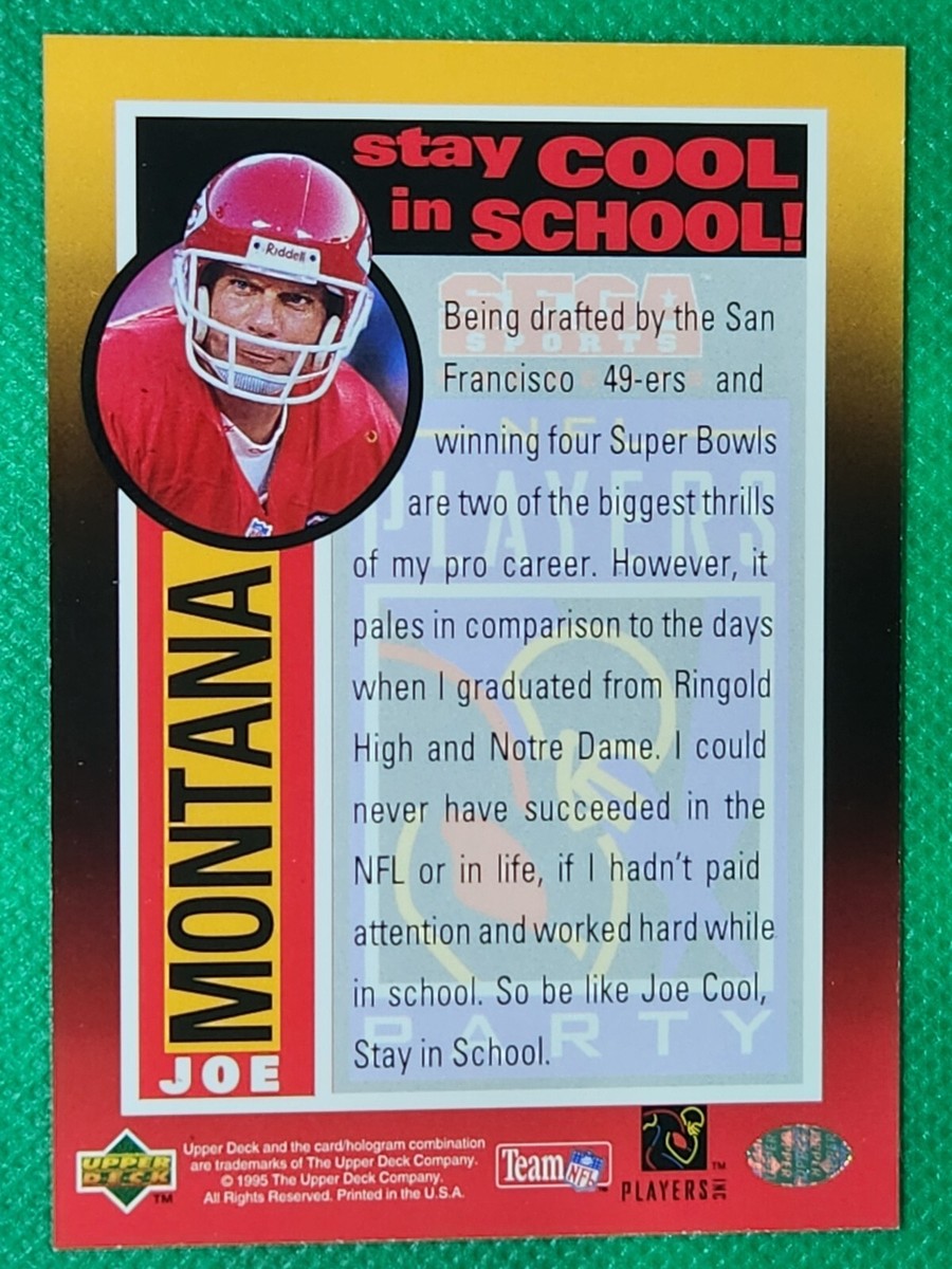 1996 NFL Players Party RARE Joe Montana Upper Deck SEGA SPORT