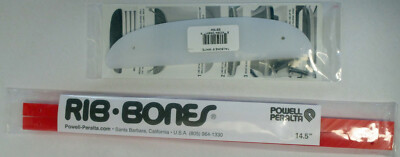 Powell Peralta RED Skateboard Rails Ribs WHITE Tail Bones Guards 2 pc ...