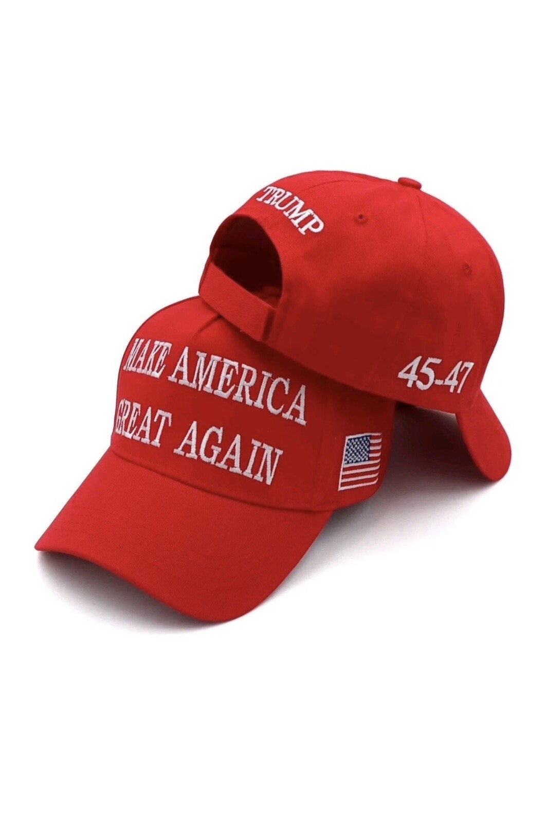 President Donald Trump 45-47 Hat 2024 Make America Great Again MAGA Red 🇺🇲