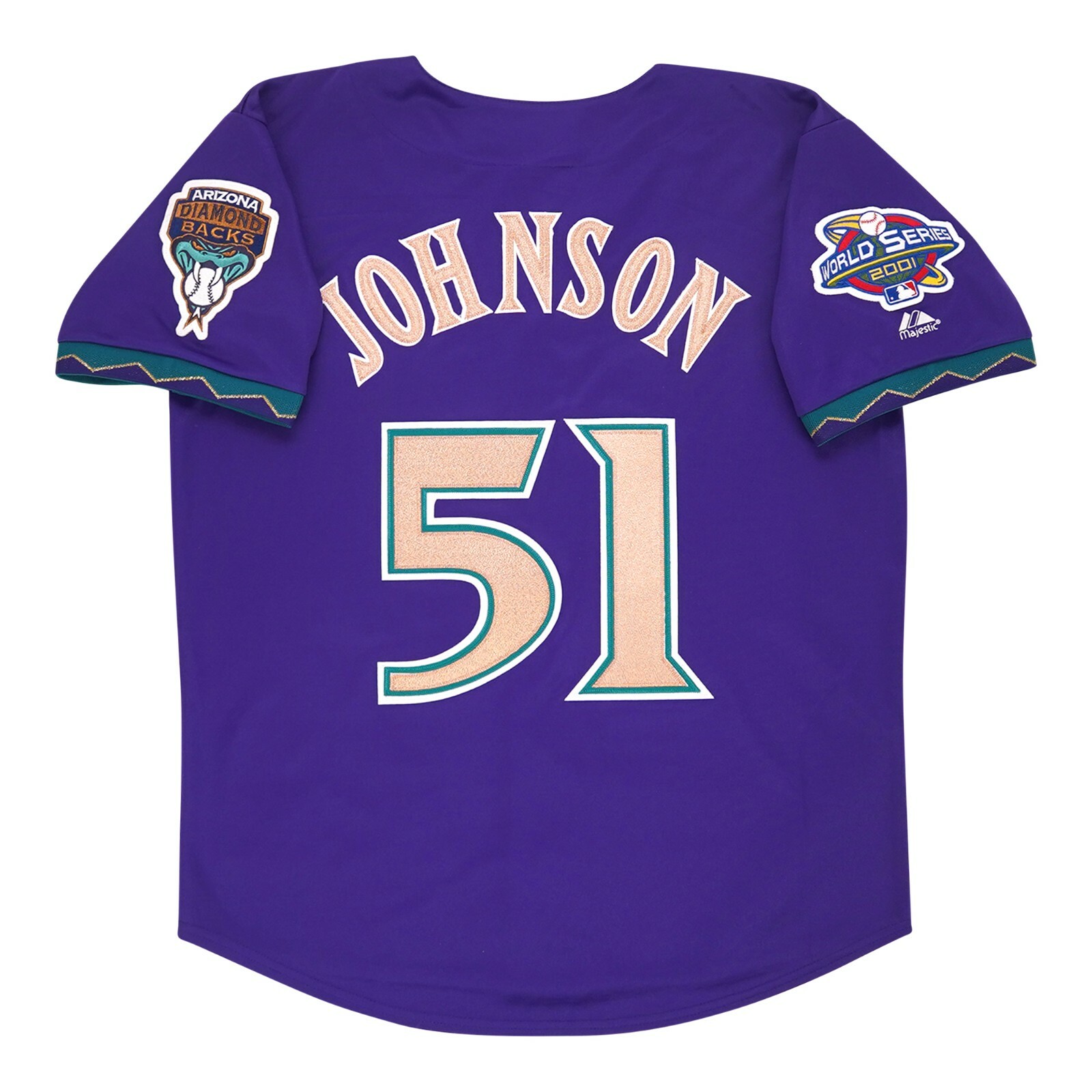 Randy Johnson Arizona Diamondbacks 2001 World Series Alt Purple Men's  Jersey