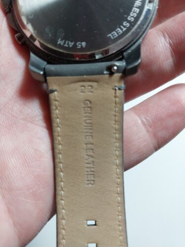 Fossil Watch - Grant Blue Chrono - Gunmetal Dial - Leather Gray - FS5183 - Picture 7 of 8