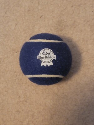 Rare Very Hard to Find Pabst Blue Ribbon PBR Tennis Ball Dog Toy