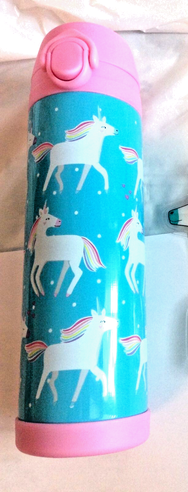 Ceramica Fienile Scuola Disney Unicorno Pony BOTTIGLIA ACQUA Arcobaleno + Set Borsa pre k.