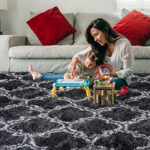 Flauschiger Hochflor Shaggy Teppich, weich & gemütlich für Wohn- & Schlafzimmer - Bild 52 von 91