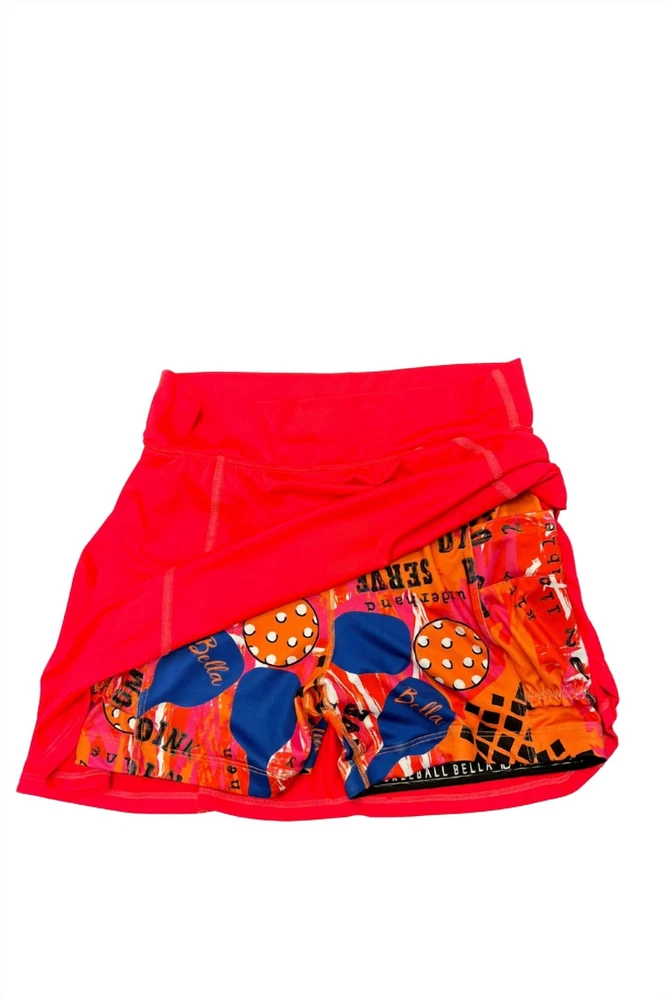 Pickleball Bella women's tennis skirt in Diva Pink - size M