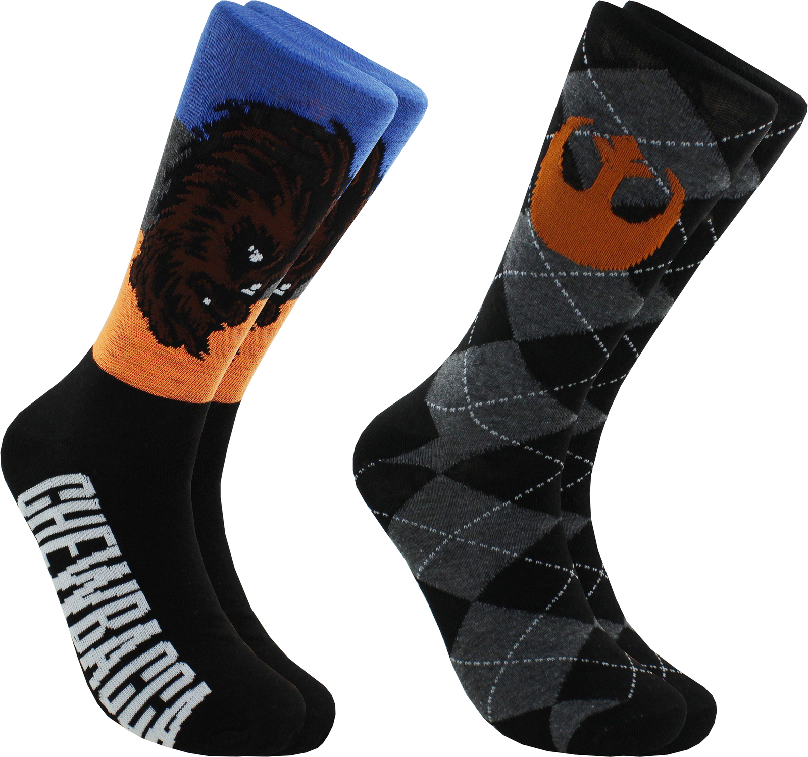 Повседневные мужские носки Star Wars Chewbacca, 2 упаковки, 6-12