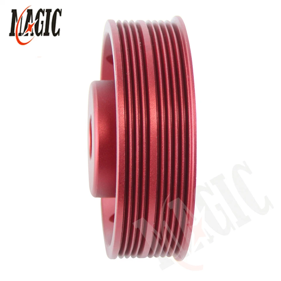 Polea ligera de aluminio del cigüeñal para Subaru Impreza WRX STI Legacy Red  Foto 4 de 4