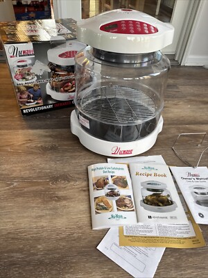 NuWave Pro Infrared Cooking System Convection Oven White Red 20331 + Recipe Book