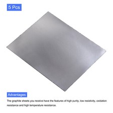 5er-Pack Hochreine Graphitplatten 50x40x3 Mm – Kohlenstoffelektroden Für Pyrolyse, Schmelze & Labor – 99,9% Reinheit