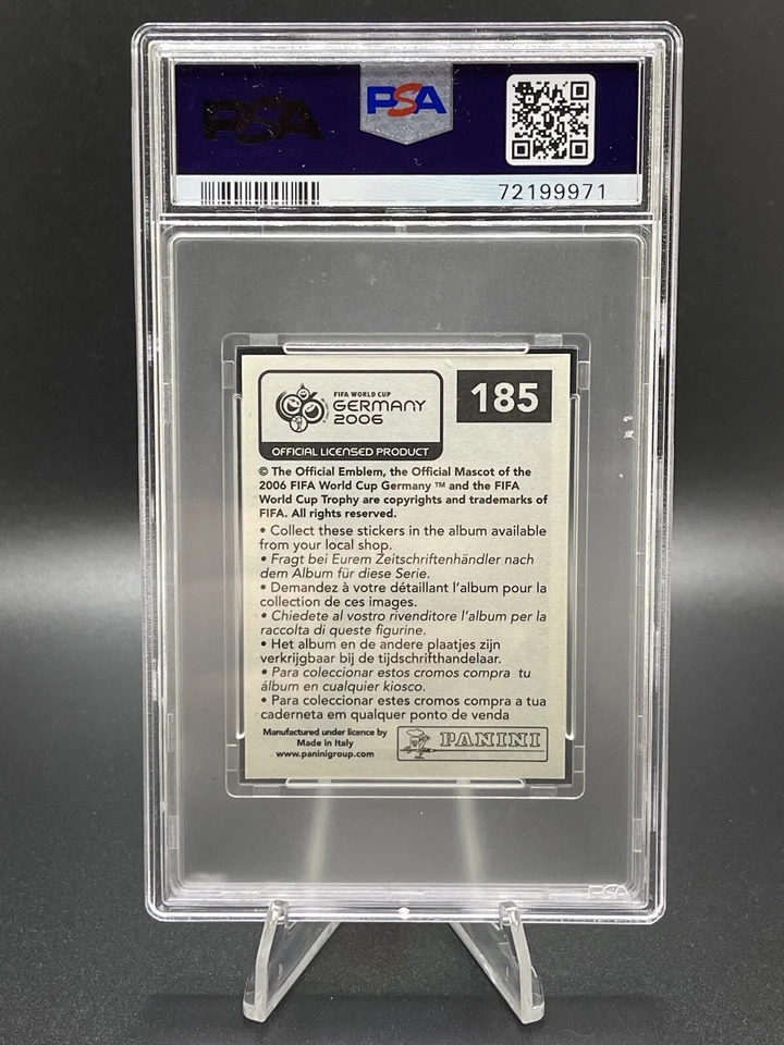 Panini Lionel Messi 2006 PSA 9 1ª Copa del Mundo Novato Pegatina RARA Argentina Foto 3 de 4