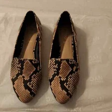 Shoes Flats Loafers slip on Snakeskin Print Faux Leather women's Multicolor ALDO